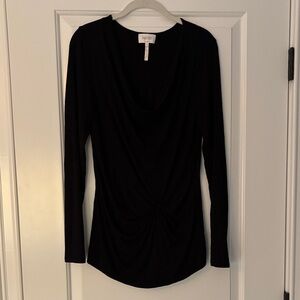 Laundry By Shelli Segal Elegant Black Long Sleeve Top